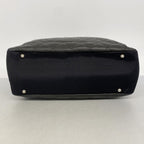 Chanel Chain Tote Quilted Lambskin Black Silver — view 3