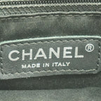 Chanel Chain Tote Quilted Caviar Leather Black Silver — view 5