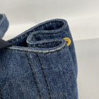Prada Handbag Canapa Denim Navy Gold 2-Way — view 7