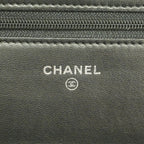 Chanel Shoulder Wallet Quilted Lambskin Black Silver — view 5