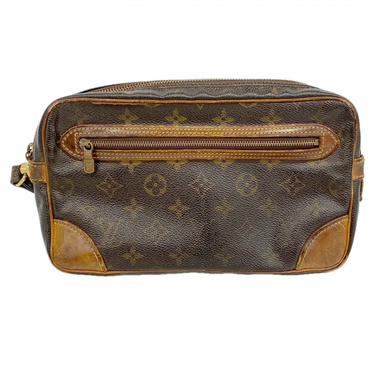 Louis Vuitton Clutch Monogram Marly Dragonne GM Brown