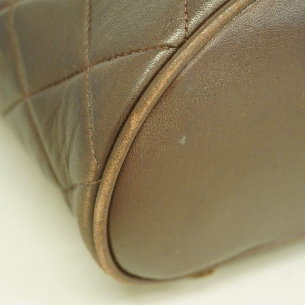 Chanel Backpack Quilted Lambskin Brown Gold — view 7