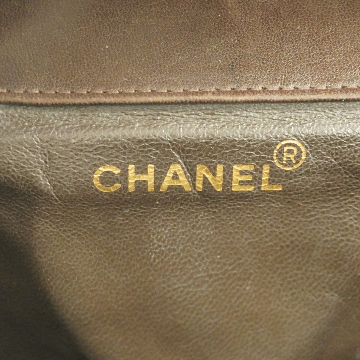 Chanel Backpack Quilted Lambskin Brown Gold — view 5