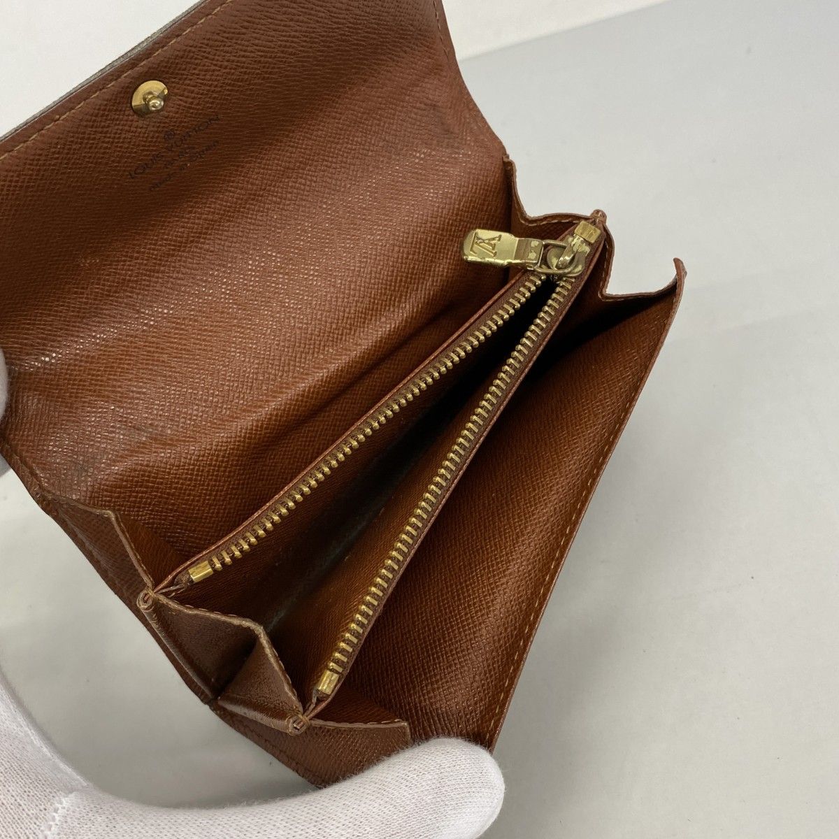 Louis Vuitton Wallet Monogram Porte-Monnaie Zip Brown — view 3