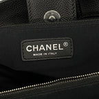 Chanel Tote Executive Leather Black Silver — view 5