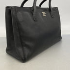 Chanel Tote Executive Leather Black Silver — view 2