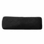Chanel Shoulder Bag Maxi Quilted Caviar Leather Black Silver — view 3