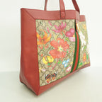 Gucci Tote Ophidia GG Flora Red Multicolor Champagne Gold — view 2