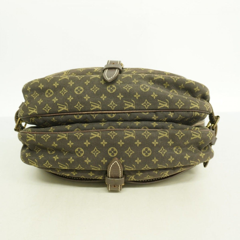 Louis Vuitton Shoulder Bag Monogram Mini Lin Saumur Ebene — view 3