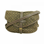 Louis Vuitton Shoulder Bag Monogram Mini Lin Saumur Ebene
