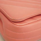 Chanel Shoulder Bag Stitch Lambskin Pink Champagne Gold — view 6