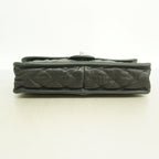 Chanel Shoulder Bag Quilted Caviar Leather Black Silver — view 3