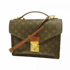 Louis Vuitton Handbag Monogram Monceau 28 Brown 2-Way