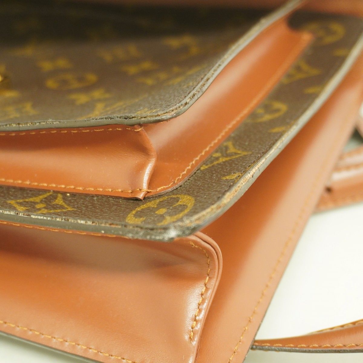 Louis Vuitton Handbag Monogram Monceau 28 Brown 2-Way — view 8
