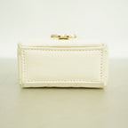 Chanel Airpods Case Quilted Lambskin White Champagne Gold Shoulder — view 3