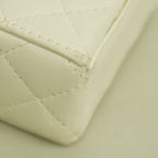 Chanel Airpods Case Quilted Lambskin White Champagne Gold Shoulder — view 6