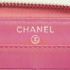Chanel Wallet Quilted Caviar Leather Pink Silver — view 4