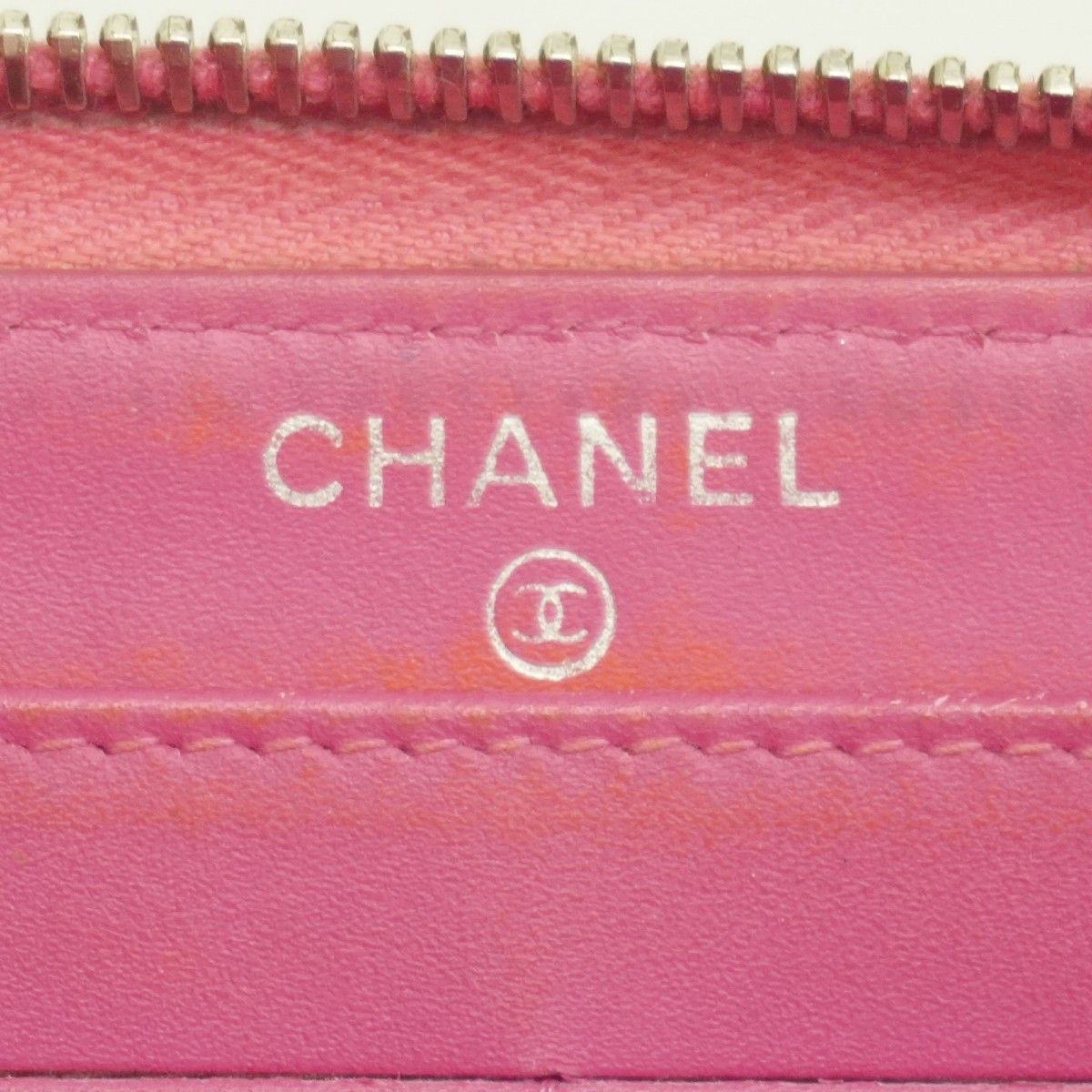Chanel Wallet Quilted Caviar Leather Pink Silver — view 4