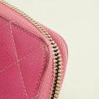 Chanel Wallet Quilted Caviar Leather Pink Silver — view 6
