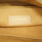 Chanel Chain Tote Deauville Straw Beige Champagne Gold — view 5