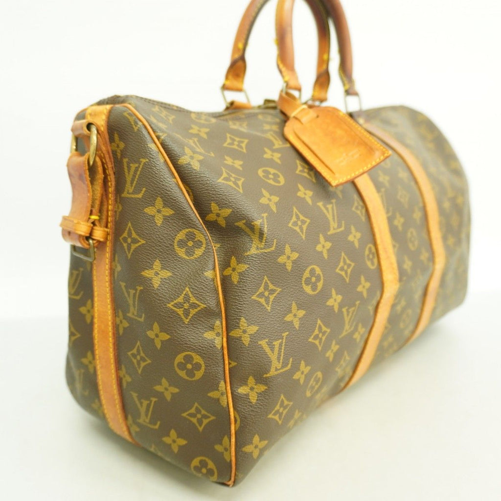 Louis Vuitton Boston Bag Monogram Keepall Bandouliere 45 Brown — view 2