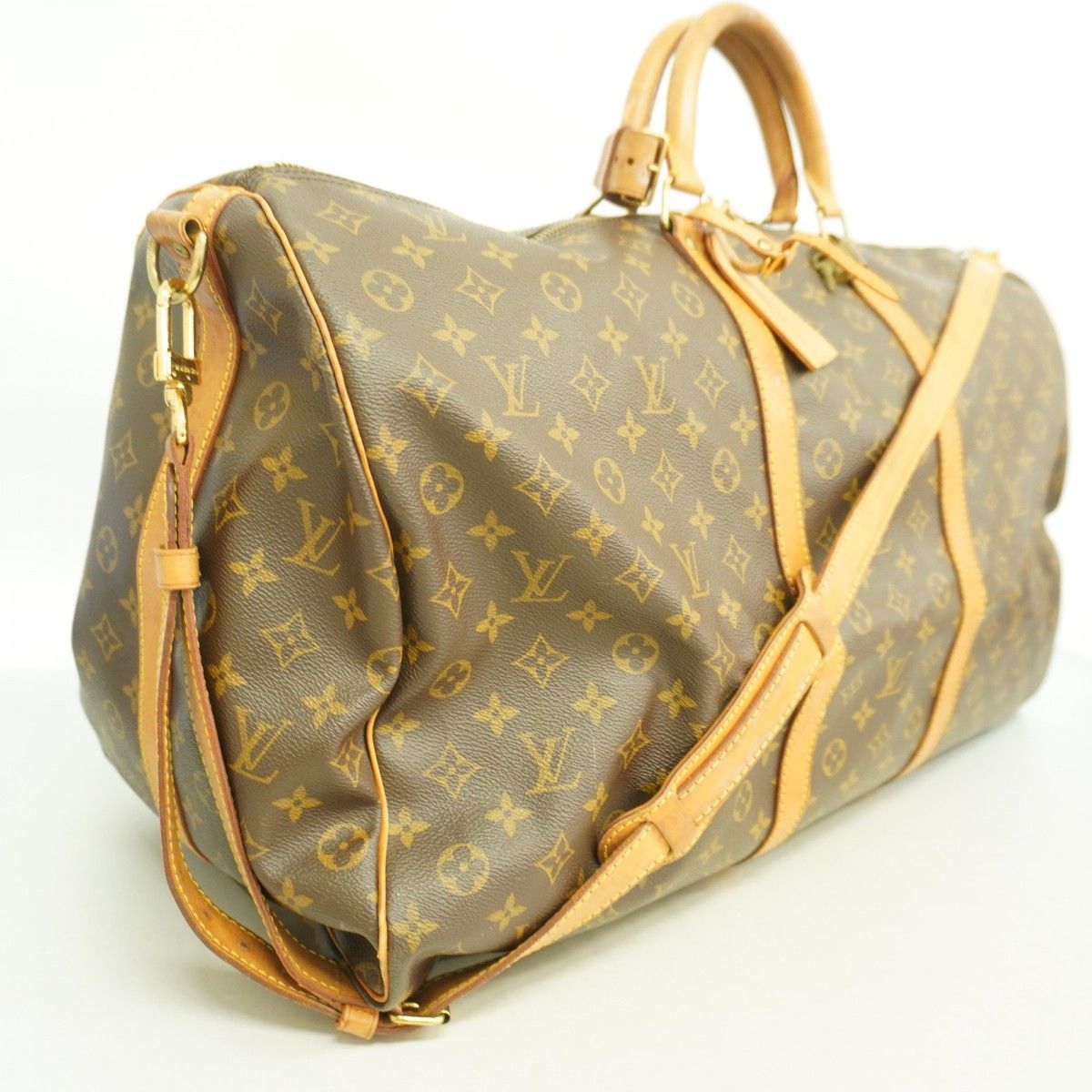 Louis Vuitton Boston Bag Monogram Keepall Bandouliere 60 Brown — view 2