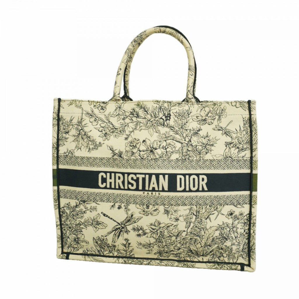 Dior Tote Book Canvas Ivory Navy