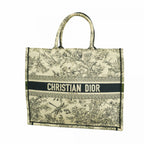 Dior Tote Book Canvas Ivory Navy
