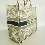 Dior Tote Book Canvas Ivory Navy — view 2