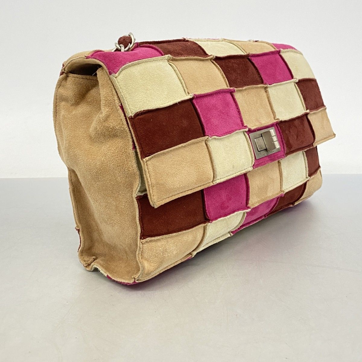 Chanel Shoulder Bag 2.55 Suede Multicolor Silver — view 2