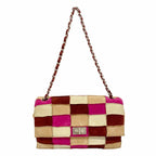 Chanel Shoulder Bag 2.55 Suede Multicolor Silver