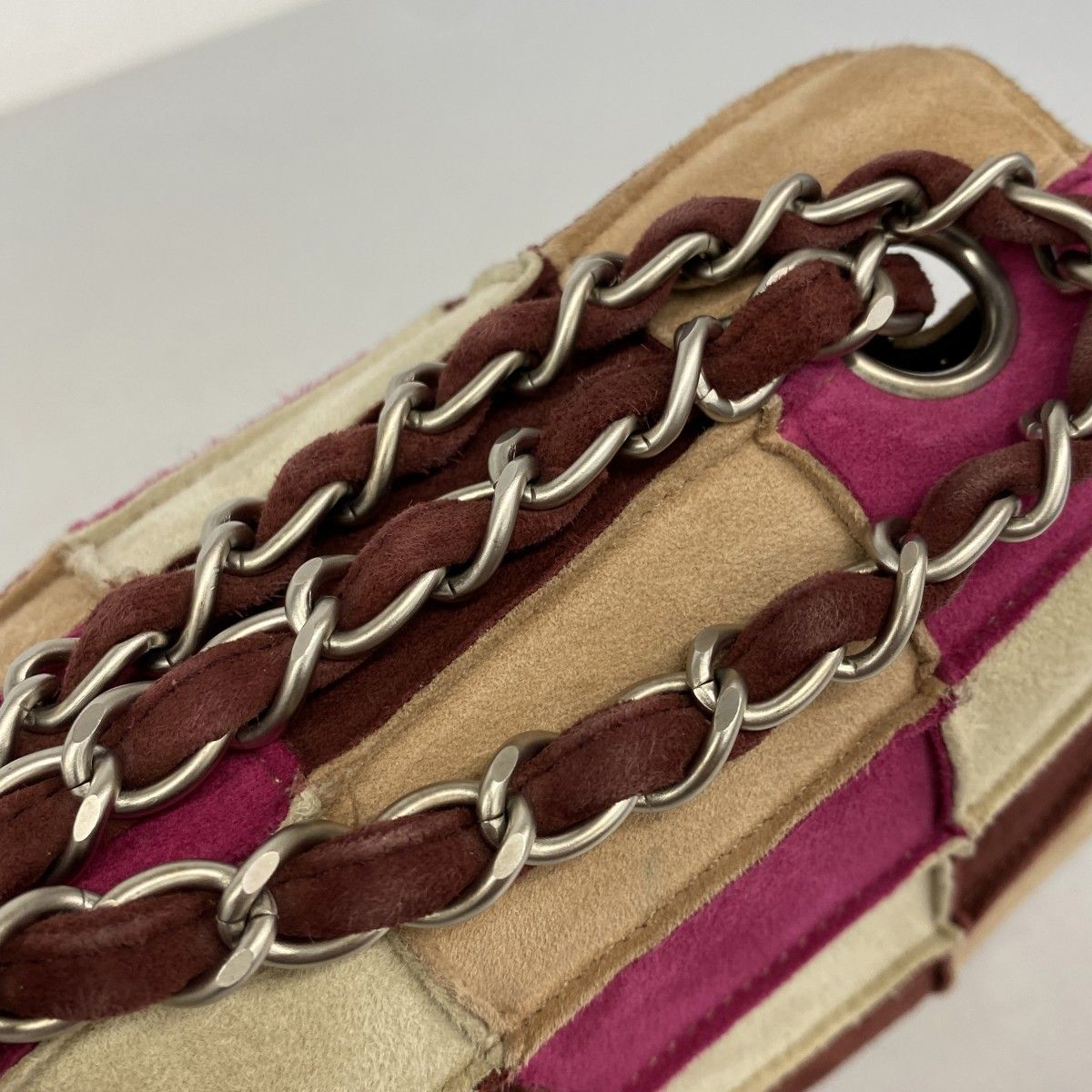 Chanel Shoulder Bag 2.55 Suede Multicolor Silver — view 8