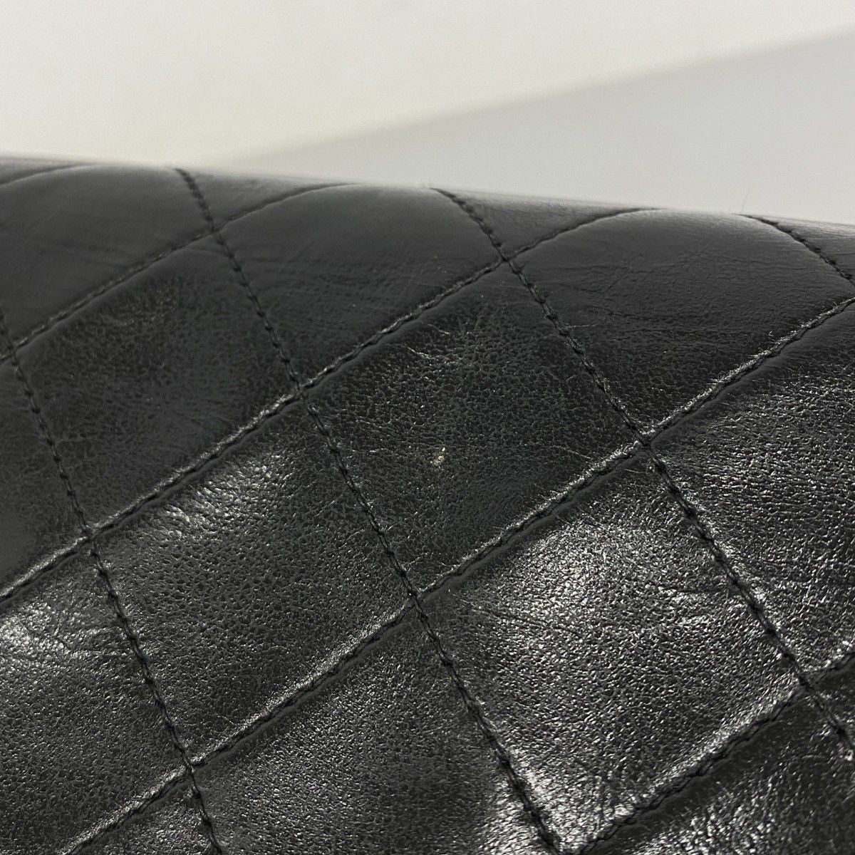 Chanel Shoulder Bag Quilted Lambskin Black Gold — view 7