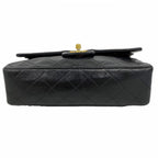 Chanel Shoulder Bag Quilted Lambskin Black Gold — view 3