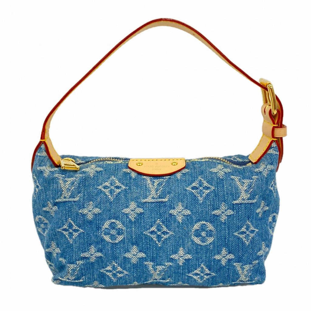 Louis Vuitton Handbag Monogram Denim Pochette Hills Blue