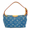 Louis Vuitton Handbag Monogram Denim Pochette Hills Blue