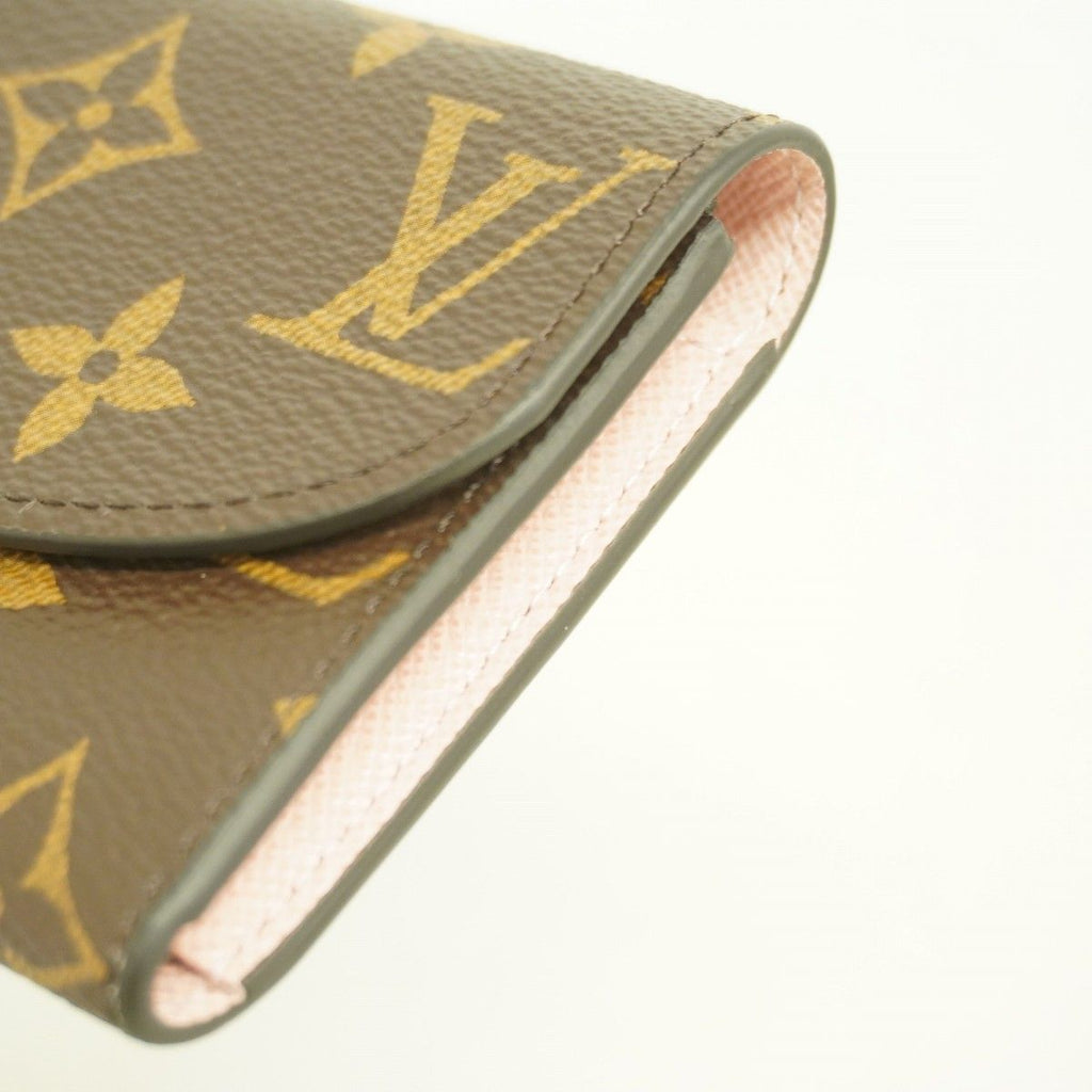 Louis Vuitton Card Case Monogram Porte-Monnaie Rosalie Brown Rosevalerine — view 6