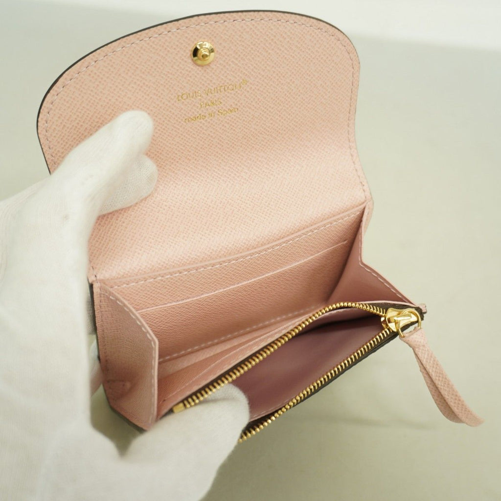 Louis Vuitton Card Case Monogram Porte-Monnaie Rosalie Brown Rosevalerine — view 3