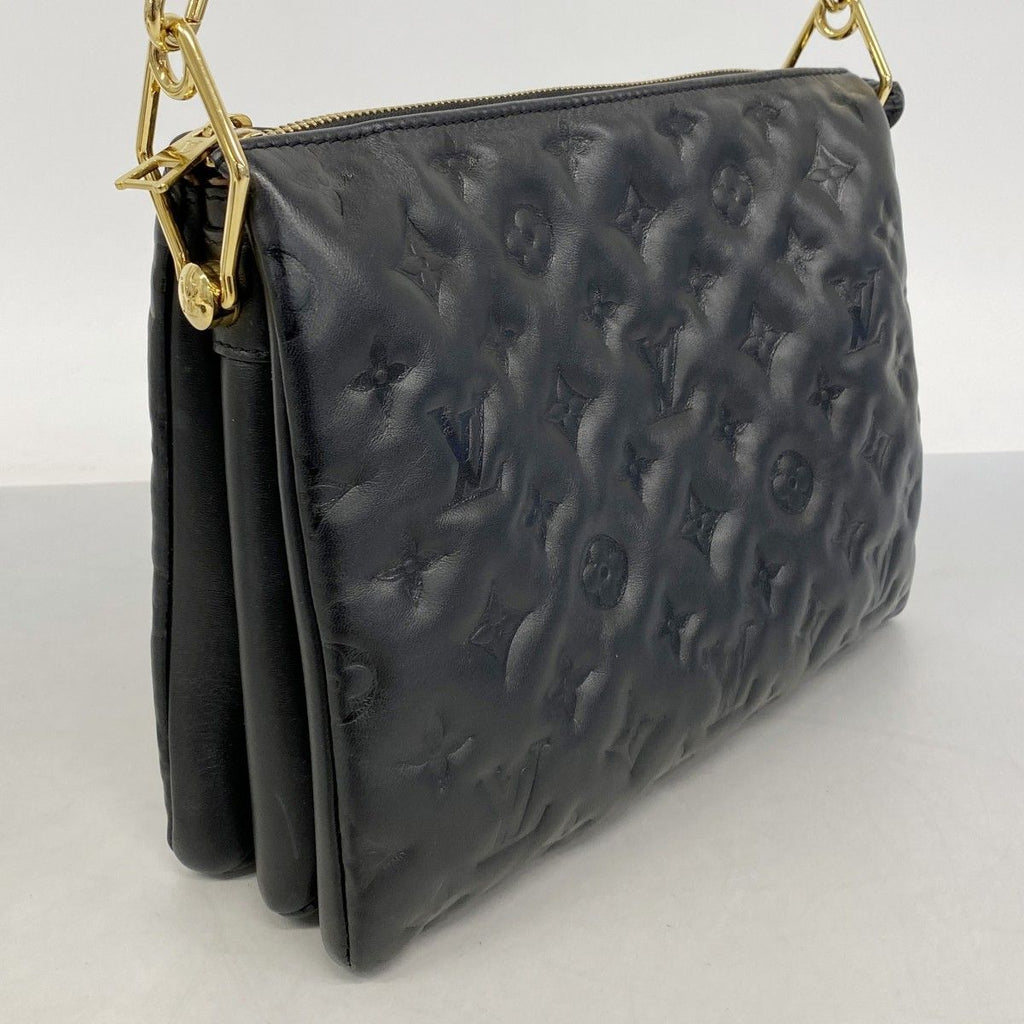 Louis Vuitton Shoulder Bag Monogram Embossed Coussin PM Noir — view 2