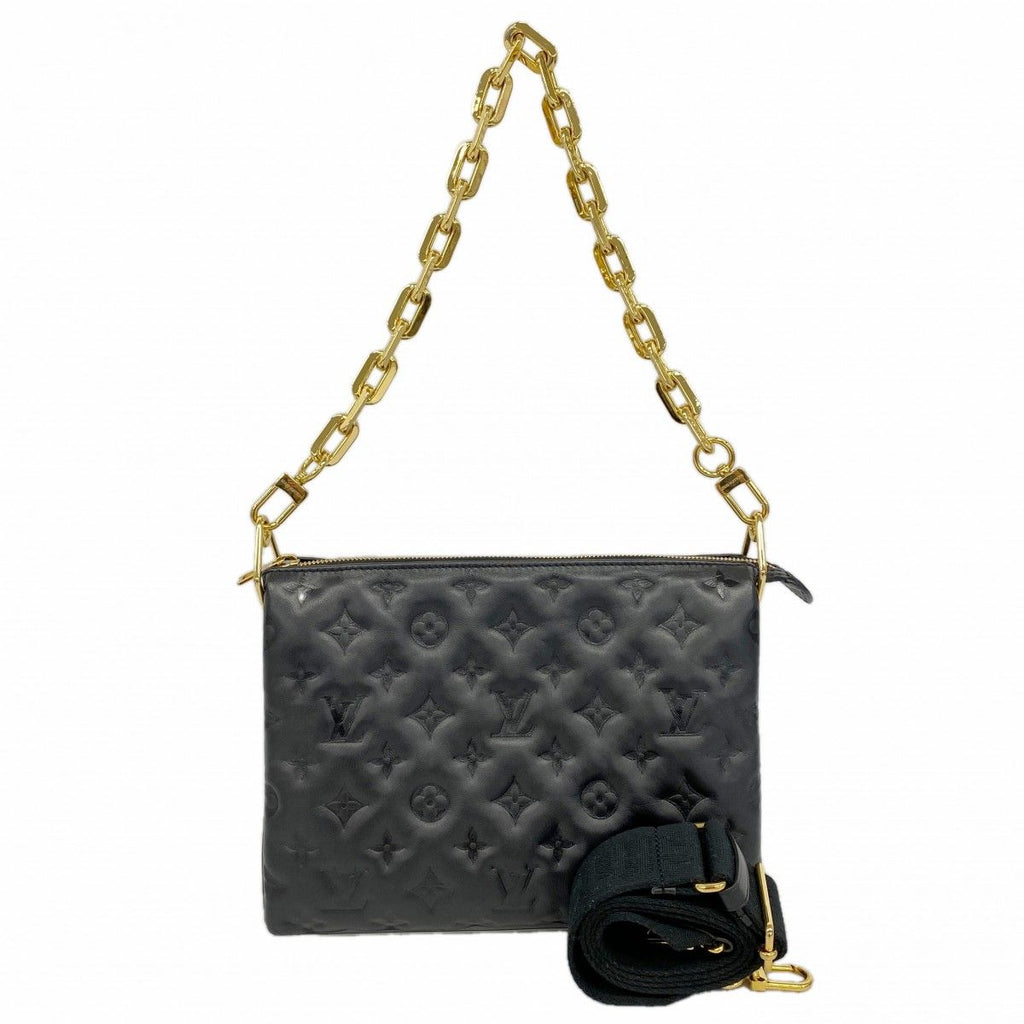 Louis Vuitton Shoulder Bag Monogram Embossed Coussin PM Noir
