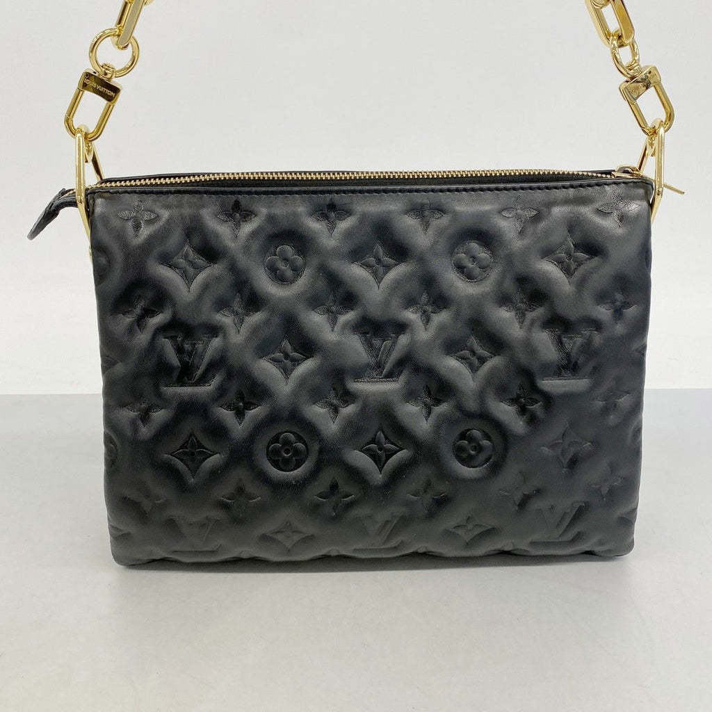 Louis Vuitton Shoulder Bag Monogram Embossed Coussin PM Noir — view 7