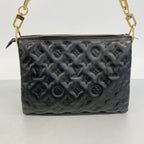 Louis Vuitton Shoulder Bag Monogram Embossed Coussin PM Noir — view 7