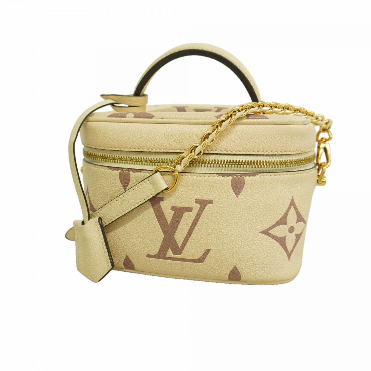 Louis Vuitton Vanity Bag Monogram Empreinte Bicolor PM Cream Bois Droz 2-Way