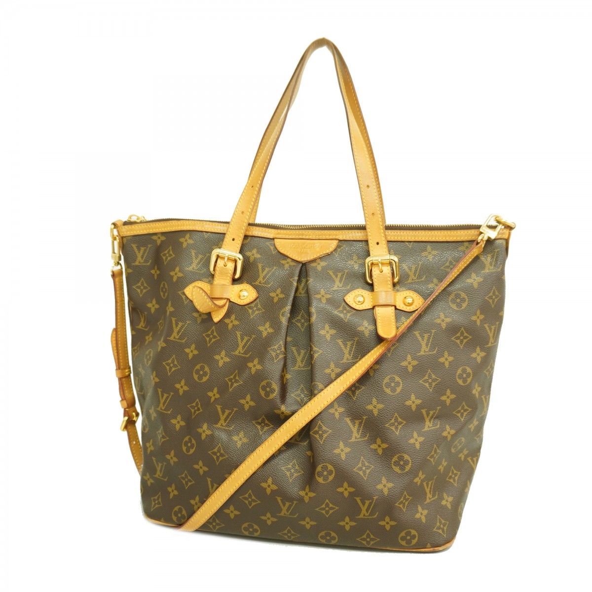 Louis Vuitton Handbag Monogram Palermo GM Brown 2-Way