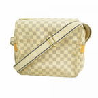 Louis Vuitton Shoulder Bag Damier Azur Naviglio White