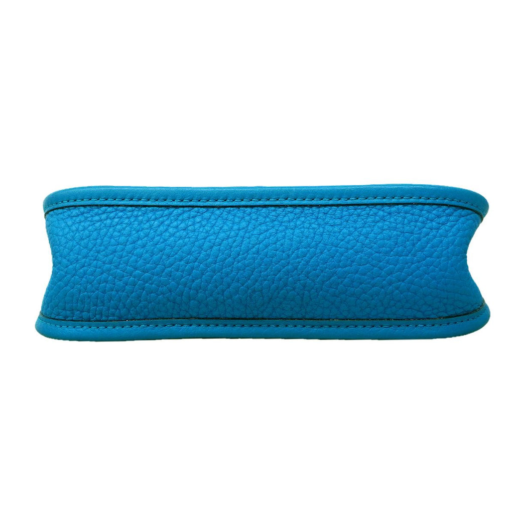 Hermes Shoulder Bag Evelyne TPM Taurillon Clemence Blue Frida Silver — view 3