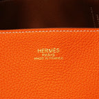 Hermes Tote Double Sens 36 Taurillon Clemence Gold Orange — view 5