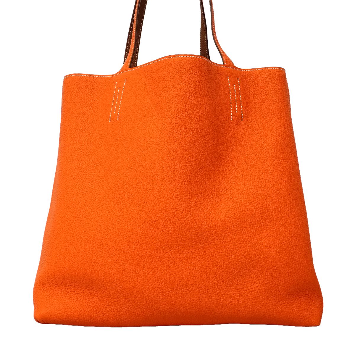 Hermes Tote Double Sens 36 Taurillon Clemence Gold Orange — view 7