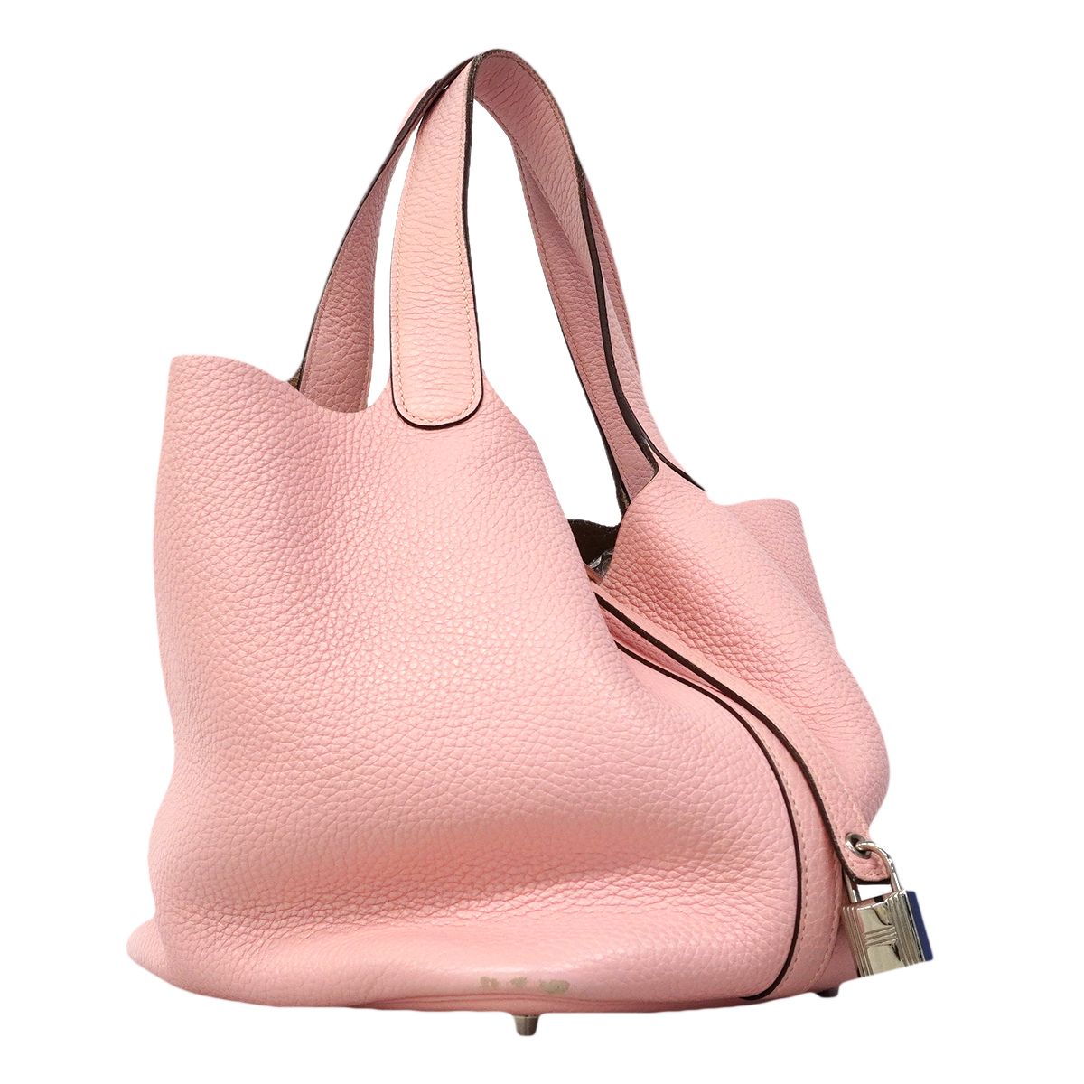 Hermes Handbag Picotin Lock MM Taurillon Clemence Rose Sakura Silver — view 2