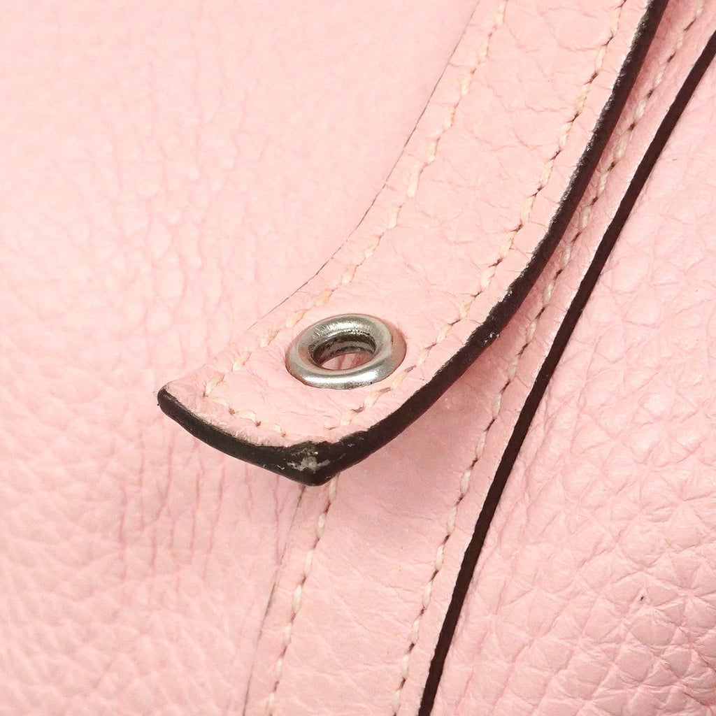 Hermes Handbag Picotin Lock MM Taurillon Clemence Rose Sakura Silver — view 9